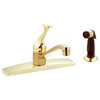 Kitchen Faucet Brass 1 Handle w/ Sprayer Centerset
