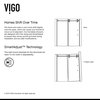 VIGO 36"x36" Frameless 3/8" Shower With Left Base, Chrome