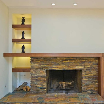 Fireplace with Firewood Storage