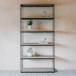 Albie Iron and Wood Shelving Unit - Bookcases