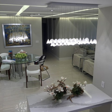 CUSTOM HAND BLOWN GLASS MULTI PENDANT CHANDELIER, by GALILEE LIGHTING
