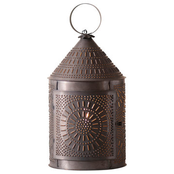 Irvins Country Tinware 17-Inch Fireside Lantern in Kettle Black