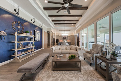 Living room - rustic living room idea in Orlando