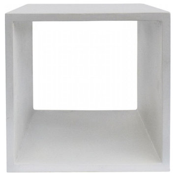 Nyree Modern White Concrete End Table