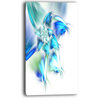 "Blue And Green Fractal Flower" Large Canvas Print, 16"x32"