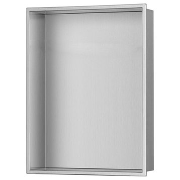 PULSE ShowerSpas Stainless Steel Niche, Brushed Stainless Steel