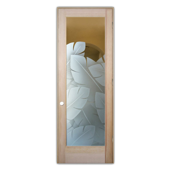 Interior Door, Banana Leaves, 3D Clear, Douglas Fir, 24x80