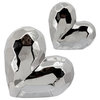 Silver Ceramic Heart 8"