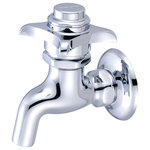 Central Brass - Central Brass Self-Close Wallmount Faucet - Central Brass has been the go-to resource for plumbers for more than 100 years. It's a distinction we've earned by delivering the highest quality faucets and fixtures, and standing behind every product we sell. Central Brass designs offer today's most in-demand features -- like our industrial pre-rinse faucet -- without sacrificing performance.
