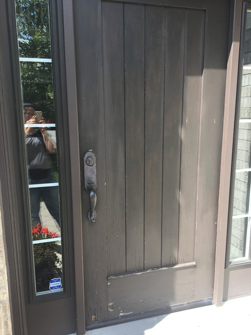 Reprint Wood Front Door And Garage Doors, How To Paint Your Garage Door Black