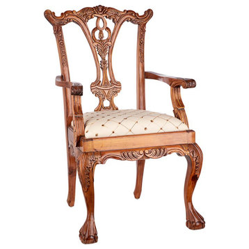 Design Toscano English Chippendale Arm Chair