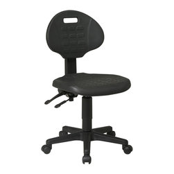 Black Ergonomic Task Chair with Seat Tilt and Back Angle Adjustment - Living Room Chairs