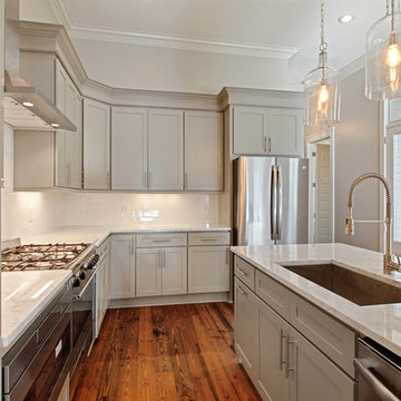 Restored custom home in New Orleans featuring our Tavern grade 6" antique brown