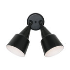 Sea Gull Lighting 2-Light Adjustable Swivel FloodLight, Black