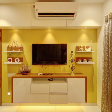 Sleek TV Unit with Ambient Lighting