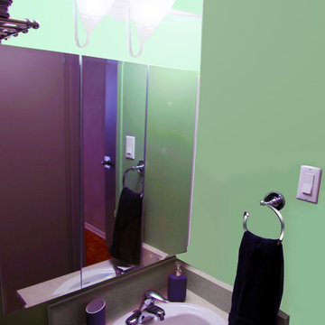 Bathroom alternate view showing sink area: After