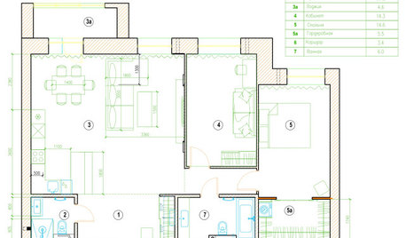 Поиск планировки: «Двушка» с кухней-гостиной в 40 кв.м — 4 плана