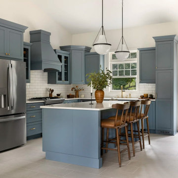 Slate Blue Shaker Kitchen & Whole-Home Renovation — Stoneridge Rd