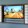 Shoji Flat Screen Surround TV Cabinet, Amber, Forest