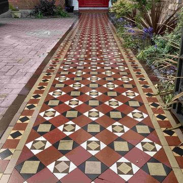 Damaged Victorian Tiled Pathway Fully Restored in Surbiton
