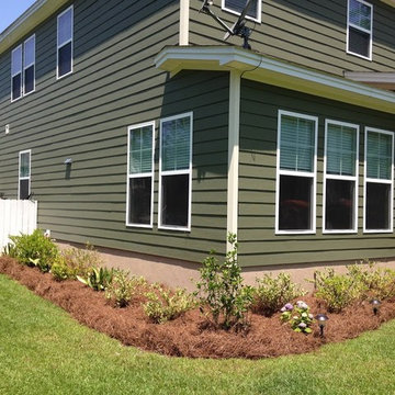 Long needle pine straw installation