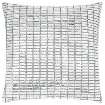 Sparkles Home Rhinestone Fifth Avenue Pillow - Silver