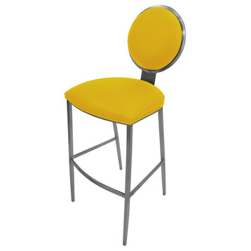 535 Stainless Steel Bar Stool 26" 30" Extra Tall  35", Yellow, 30"