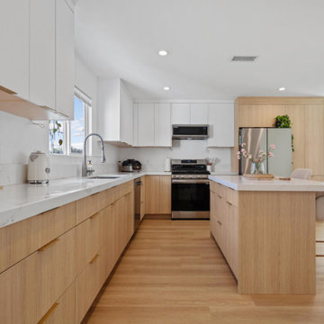 Clean Lines Kitchen With Open Space In Van Nuys