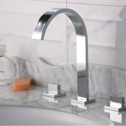 Widespread Contemporary Chrome Bathroom Sink Faucet TQ30083 - Bathroom Sink Faucets