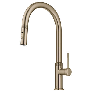 Kraus KPF-2654 Allyn 1.8 GPM 1 Hole Pull Down Kitchen Faucet - Brushed Gold