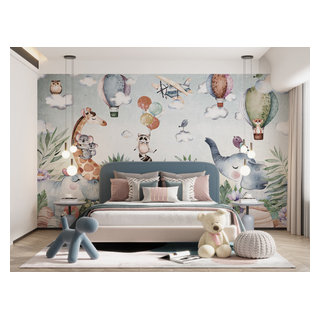 Peel and Stick Wallpaper | Giffywalls.com - Tropical - Kids - Boston