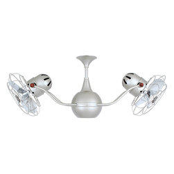 Vent Bettina Brushed Nickel Dual Ceiling Fan Light with Metal Blades - Ceiling Fans