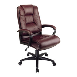 High Back Deluxe Executive Leather Office Chair - Office Chairs