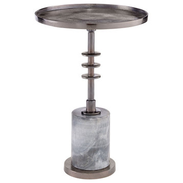 Jetson Accent Table, Nickle