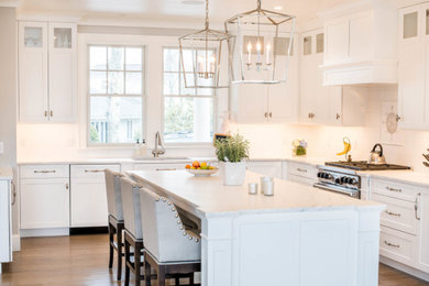 Inspiration for a coastal kitchen remodel in Boston