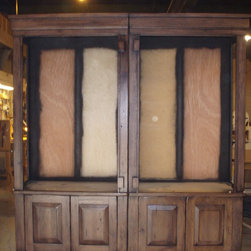 Rustic Lighted Display Cabinets - Display And Wall Shelves 