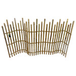 Master Garden Products - Bamboo Picket Fence, 5'Lx3'H - Old-fashioned bamboo picket fences adds a traditional touch to a home, as well as to provide privacy and security. The wire between the poles are covered with sections of bamboo and the gaps between the poles allows for an open picket fence look. The spaced pole design of the picket fence allows a homeowner to see the property while also securing it. Our bamboo picket fence gives you another option to one of the most popular and traditional fence styles. These fences are built with 1 to 1.5 bamboo poles, and would make a wonderful addition to your home and garden. 5'L x 3'H