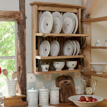 Showcase the pottery with a plate rack