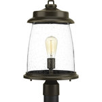 Progress Lighting - Conover Post Lantern - Conover is an outdoor lantern collection featuring nautical influences. A protective die cast ring surrounds beautiful clear seeded glass. Vintage metallic finishes are available for this collection that is sure to enhance curb appeal for a variety of exteriors. Uses (1) 100-watt medium bulb (not included).