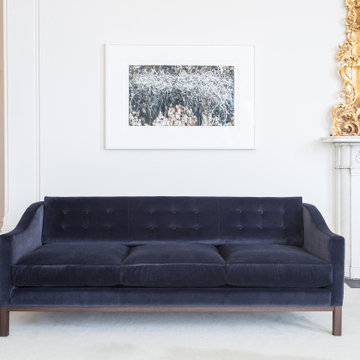 Gosling Blue Velvet Settee