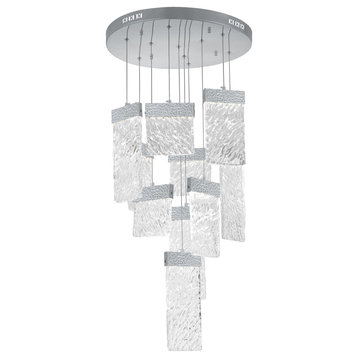 CWI LIGHTING 1090P20-10-269 LED Chandelier with Pewter Finish