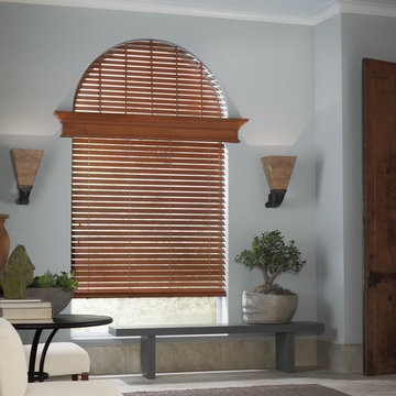Hunter Douglas Wood Blinds for Arched Window