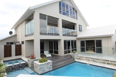 Photo of a contemporary home design in Perth.