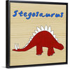 "Stegosaurus" Floating Frame Canvas Art, 22"x22"x1.75"