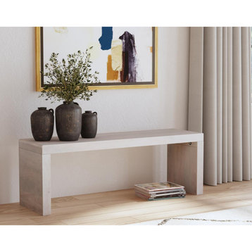 East at Main Karson Mango Wood Bench, Light Natural