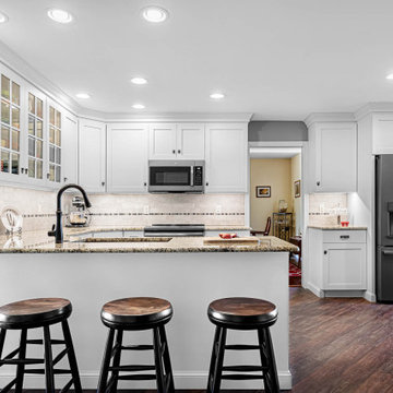 White Kitchen Remodel with Fiestaware Accents