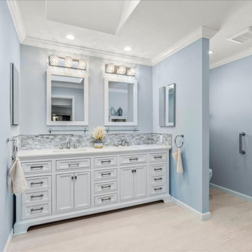 Beachy Blue: San Jose Master Bathroom Remodel