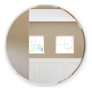 24 Inch Frameless round Mirror, Small Circle Mirror with Beveled Polished  Edge