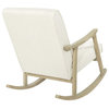 Gainsborough Rocker in Linen Cream Fabric with Brushed Finish Base