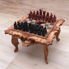 Novica Handmade Kingdom Wars Wood Chess Set